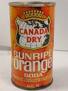 CANADA DRY SUN RIPE ORANGE  STRAIGHT STEEL SODA CAN CAN Berkeley California - Picture 1 of 7