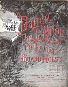 Dance of the DEMON 1906 Eduard Holst DEVILS Cover Sheet Music ! - Picture 1 of 1