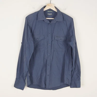 Craghoppers Kiwi Long Sleeve Roll Up Blue UPF 40+ Shirt Mens Sz M - Image 1 of 4
