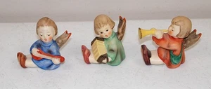Neuwertig!! Keine Crazing!! Vintage HUMMEL Angel Band Trio (Laute, Akkordeon, Trompetenhorn) - Bild 1 von 3
