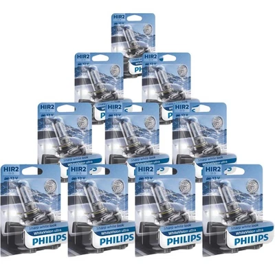 10x Philips WhiteVision ultra HIR2 Halogen 55W 12V Autolampen Glühlampen - Bild 1 von 4