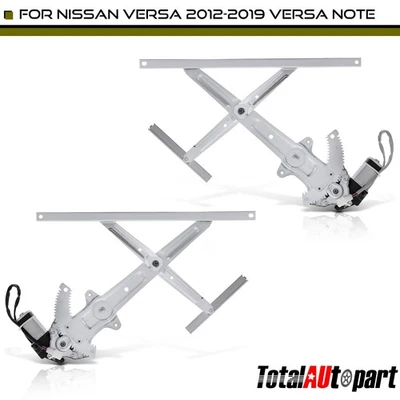 2 件装电源窗调节器带电机适用于日产 Versa Versa Note 前 LH 和右手 — 第 1/4 张图片