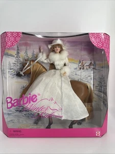 Barbie Winter Ride Set Regalo con Cavallo | Mattel 1996 Edizione Speciale Nuovo con scatola - Foto 1 di 12