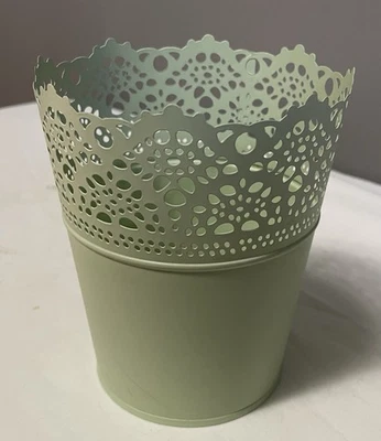 Maceta galvanizada Ikea Skurar soporte votivo verde Foto 1 de 4