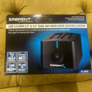 Station d'accueil disque dur externe Sabrent EC- HDD2 USB 3.0 vers SATA double baie - Photo 1/1