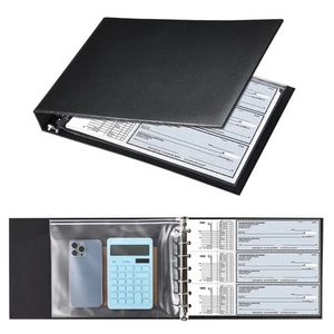 7 Ring Check Binder 3-On-A-Page Business Checkbook Holder 500 Checks Capacity... - Picture 1 of 7