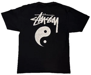 Stussy Tee YIN YANG Logo T-Shirt Herren Gr. Large doppelseitig Skate Surf Stüssy - Bild 1 von 7