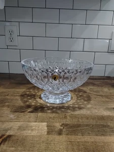 Waterford Merrilee Mitte Obst Fuß 10" Schüssel Kristall mit Aufklebern - Bild 1 von 3