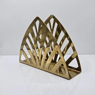 VTG Napkin Holder Ikea Tillstallning Desk Letter Rack Brass Color Modern 5.75"H - Image 1 of 4