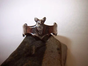 Krafttier-Fledermaus-Ring-Gotik-Magie-LARP-925-Silber auch in Wunschliegirung - Picture 1 of 12