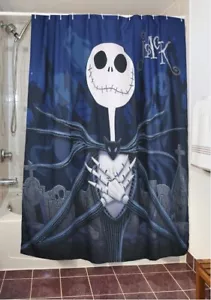 Disney The Nightmare Before Christmas Jack Skellington Decorative Shower Curtain - Picture 1 of 2