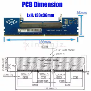Laptop DDR4 RAM to Desktop Adapter Card SO DIMM to ddr4 Converter - Picture 1 of 4