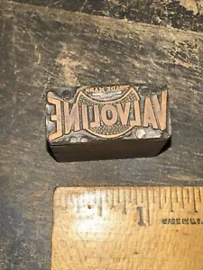 (Print Block) “ Valvoline “ Copper Face Print Block Early!! - Picture 1 of 4