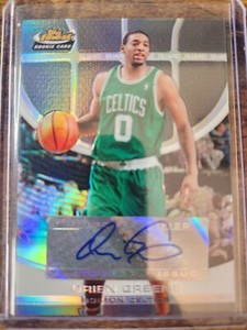 2005-06 Topps Finest Orien Greene Rookie RC Refractor Auto 58/229 #130 Celtics