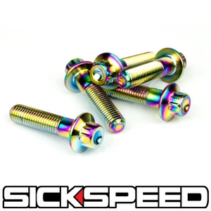 5 PC NEO CHROME WHEEL BOLTS FOR 3 PIECE WHEELS/RIM LIP 38MM THREAD 7X1.0 P12 - Picture 1 of 1