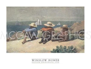 Boys On The Beach 1875, Winslow Homer, Wall Decor Art Print Poster 18" x 24" 526 - Picture 1 of 2