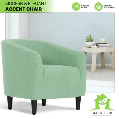 MAGSHION Accent Armchairs Modern Single Sofa Chair Upholstered Home Furniture For Adults