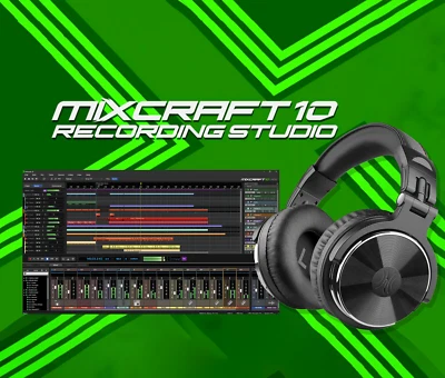 Acoustica Mixcraft 10.5 Recording Studio DAW+ OneOdio Studio Headphones Bundle - Image 1 of 4