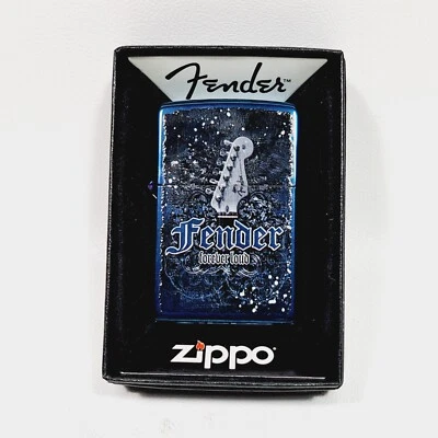 Encendedor Zippo - Guitarra Fender Forever Loud Stratocaster Headstock 2015 sin encender Foto 1 de 4