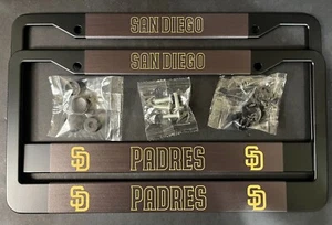 SET 2 TELAI TARGA METALLO SAN DIEGO PADRES COMPLETI CON HARDWARE NUOVI - Foto 1 di 3