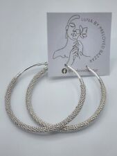 New Silver Color Large Hoop Earrings jewelry 