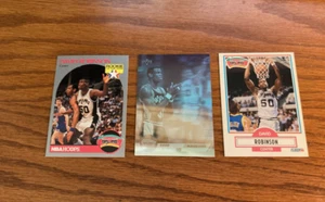 LOTE DE 3 CARTAS DAVID ROBINSON ROOKIE HOOPS #270, 1990 FLEER #172, 1992 CUBIERTA SUPERIOR AW6 - Imagen 1 de 2