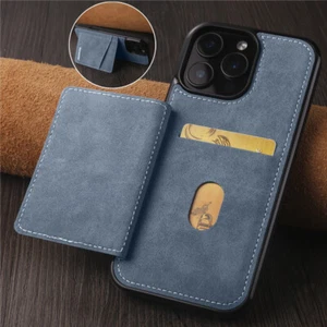 Wallet Card Holder Phone Case For iPhone 16 Pro Max 16e 15 14 13 12 11 PU Cover - Picture 1 of 19