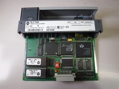 Used Nice Allen-Bradley 1747-SN Remote I/O Scanner SLC500 SER B W4 - Image 1 of 4