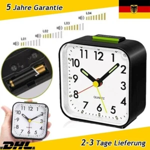Leise Ohne Ticken Wecker Analog Seniorenwecker mit Nachtlicht Schlummerfunktion - Bild 1 von 20