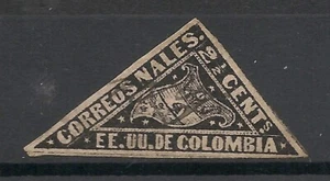 Colombia Stamps 1869 2 1/2c Black On Violet Imperf Used - Picture 1 of 1