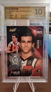 Nick Daicos 2022 Select Rising Star Card #SRS24 1015/1729 - OCE Graded 10 - Picture 1 of 1