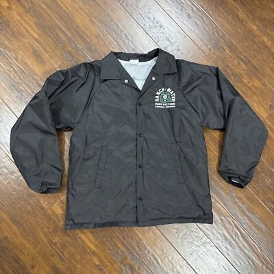 Ranch Water Hard Seltzer Rain Windbreaker Jacket Mens Black Logo Beer Snap Sz M - Image 1 of 4