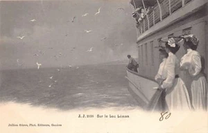 Switzerland - Sur le Lac Geneva (GE) Boat-Salon - Ed. Jullien J.J. 2936 - Picture 1 of 2