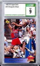 1992-93 Upper Deck #474 Shaquille O'Neal - Orlando Magic- CSG 9 Mint