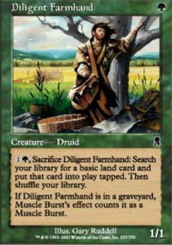 4x Diligent Farmhand ~ Lightly Played Odyssey MTG Magic x4 4 UltimateMTG Playset - Image 1 of 1