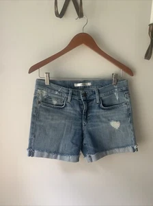 Joes Jeans Distressed Shorts Womens Blue Cuffed Stretch Denim Size 26. Nice! - Picture 1 of 12