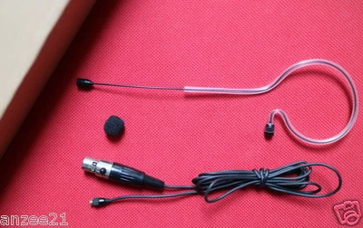 MICWL-AUDIO Black Single ear Headset Microphone for Shure Wireless Headworn Detachable Cable