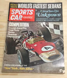 1968 SPORTS CAR GRAPHIC July Race Issue ISO RIVOLTA S4 Mercedes 300 NY Auto Show - Foto 1 di 2