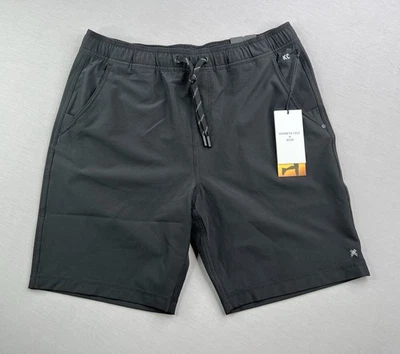 Pantalones Cortos Kenneth Cole The Tech Dobby Pull On DWR Elastizados Negros - Talla L $69 Foto 1 de 4