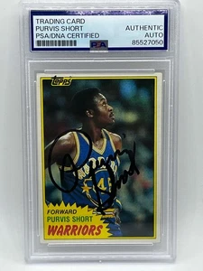 Purvis Short Golden State Warriors 1981 Topps #74 autógrafo firmado PSA DNA - Imagen 1 de 2