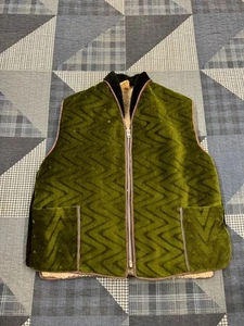 Vintage 60s Chamoline Montreal Velvet Fur Accents Sports Vest Canada Mens XXL - Bild 1 von 12