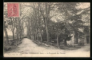 CPA Castera Verduzan, la Promenade des Thermes 1905 - Picture 1 of 2