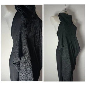 One-of-a-Kind Avant-Garde Dress Handmade Luxury Black Halterneck Dress Design - Picture 1 of 13