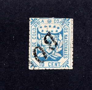 Colombia 1864 stamp Mi#23 used CV=22.8$ Forgery - Picture 1 of 2