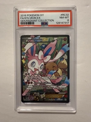 Pokemon GENERATIONS SYLVEON EX Full Art RC32 PSA 8 - Image 1 of 4