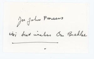 Ben Bradlee Signed Auto Index Richard Nixon Washington Post Editor Watergate - Picture 1 of 1