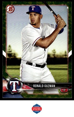 2018 Bowman #BP122 Ronald Guzman Prospects Camo - Image 1 of 2