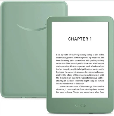 Amazon Kindle (newest 11th gen) 16GB Lightest most compact Kindle GREEN NO ADS - Image 1 of 4