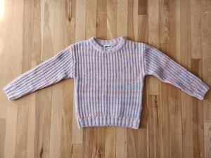 Molo Gaylen Kids 7-8 Wool Blend Rainbow Multi Lavender Knit Sweater Jumper - Picture 1 of 6