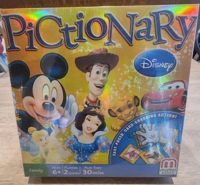 Disney Pictionary Game Family Board Games Mattel New In Wrapper - Image 1 of 2